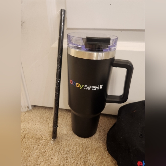 Ebay Open Online Advertising Merchandise Lot Of 4 Shirt Tumbler Pin Hat NEW - Picture 3 of 4